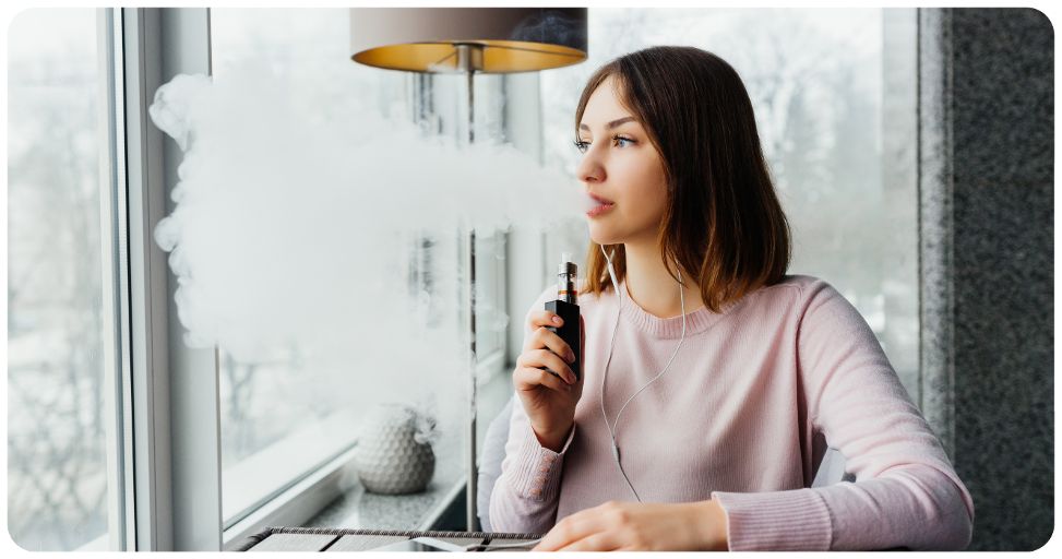 vapoter à l'intérieur de la maison